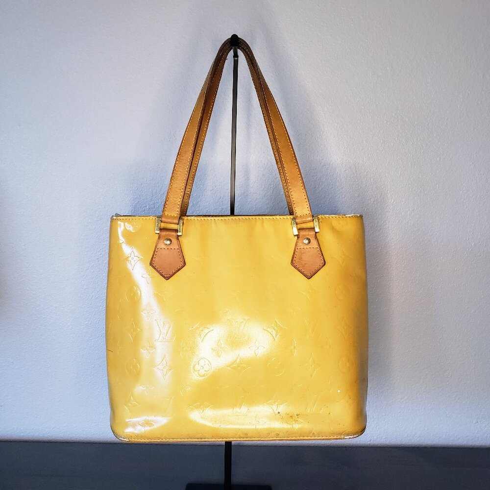 Louis Vuitton Houston Tote - Vintage Yellow (Grey Interior) Vernis Leather